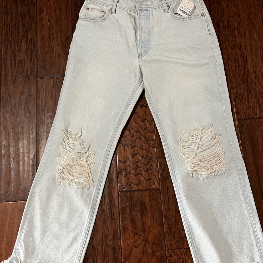 We the free, size 27, paradise blue mid rise